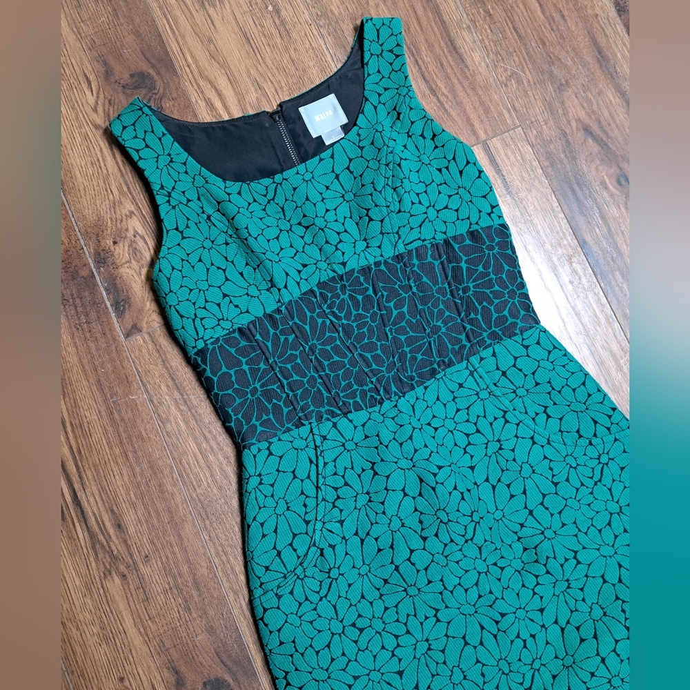 Maeve Anthropologie Women's Dress Green Floral Size 0 US - Picture 2 of 6